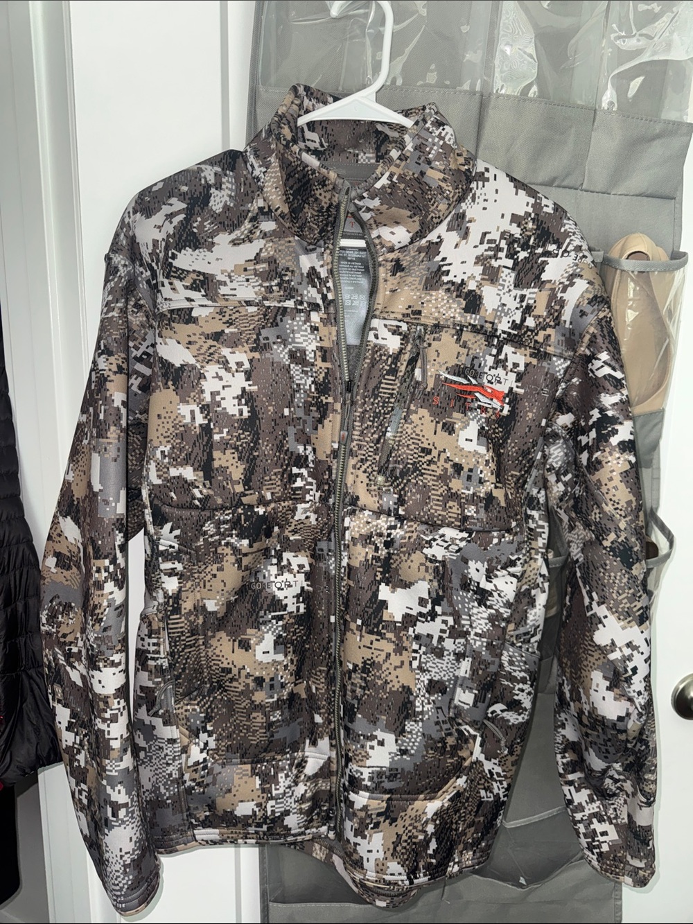 Men's Digital Camo Softshell Jacket - Brown/Gray